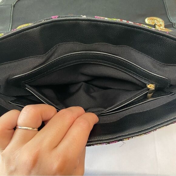 Steve Madden Quilted Brocade Floral Flap Purse - Picture 10 of 16